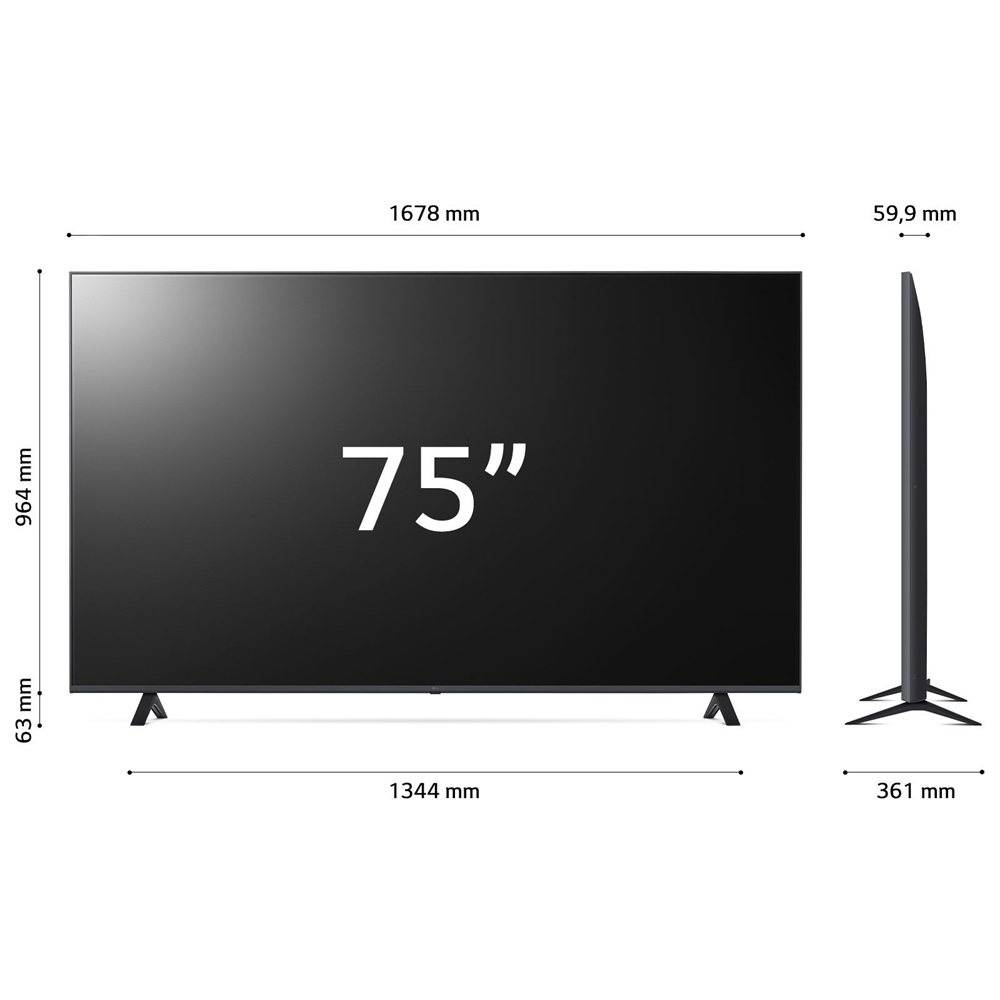LG 75" 75UR78003LK 4K UHD Smart LED TV (Újracsomagolt)