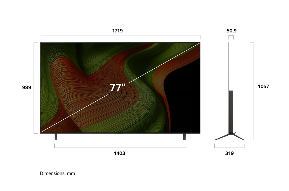 LG 77" OLED77B53LA 4K UHD AI Smart Gamer OLED TV