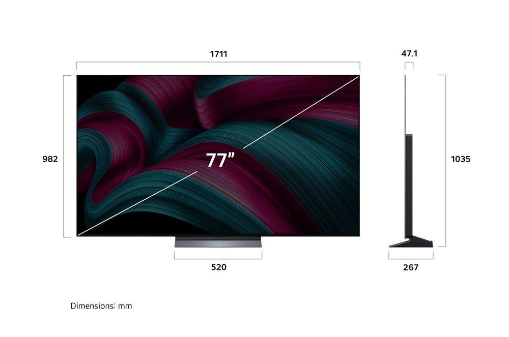 LG 77" OLED77C51LA 4K UHD AI Smart Gamer OLED evo TV