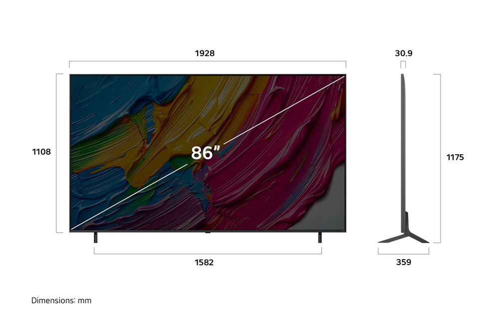 LG 86" 86QNED80A3A 4K UHD AI Smart QNED TV
