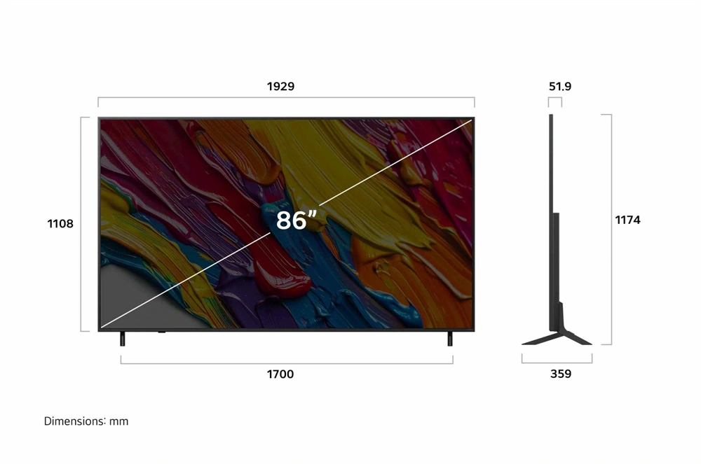 LG 86" 86QNED82A3B 4K UHD AI Smart QNED TV (Újszerű)