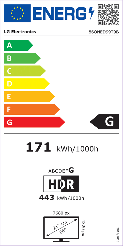LG 86" 86QNED99T9B 8K UHD HDR Smart QNED TV