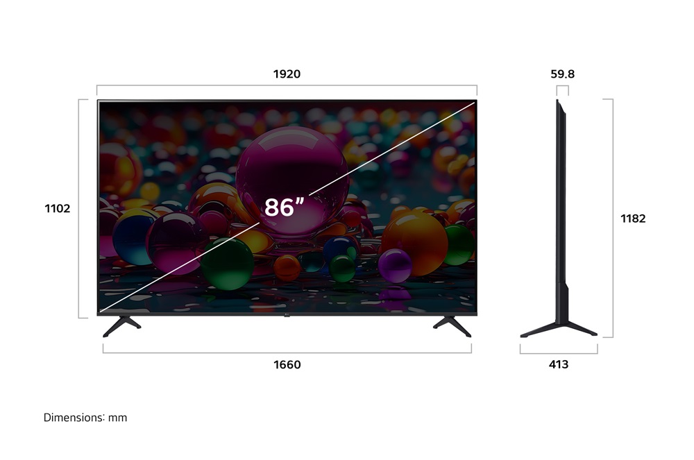 LG 86" 86UA75006LA 4K UHD AI Smart TV