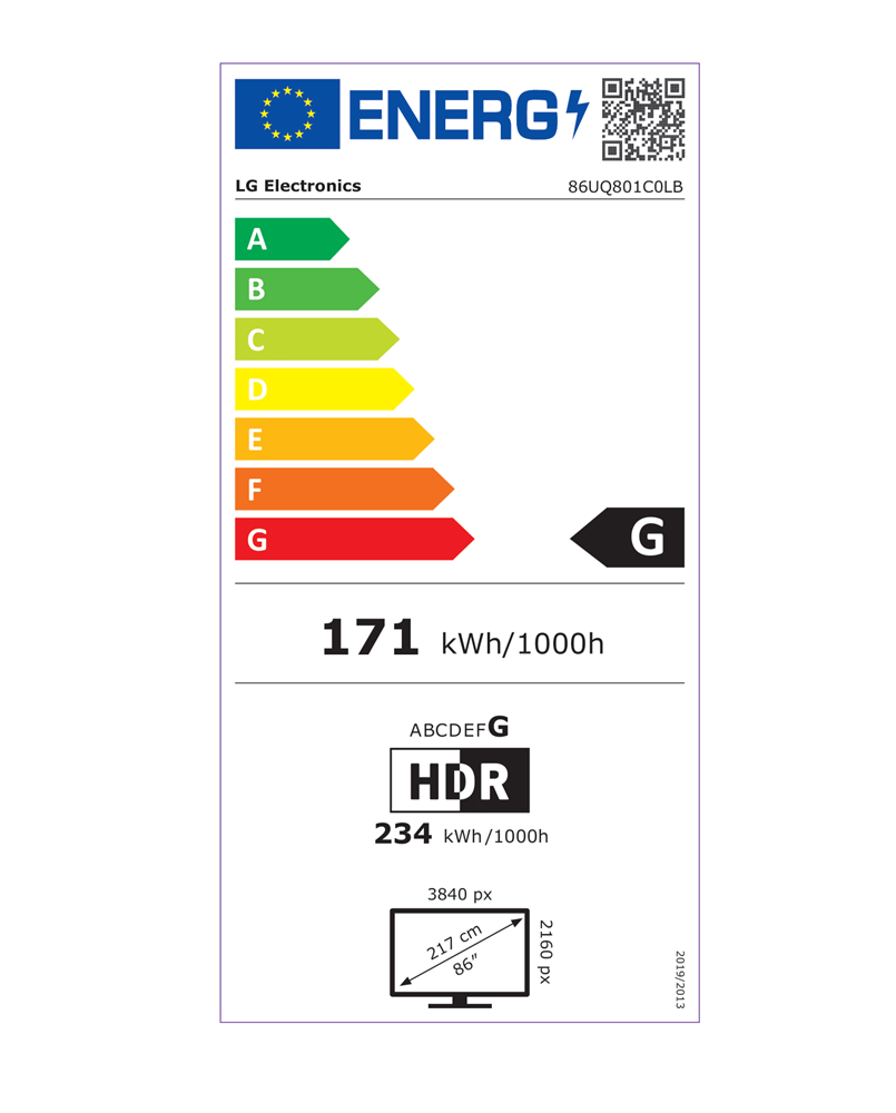 LG 86" 86UQ801C0LB 4K UHD Smart LED TV