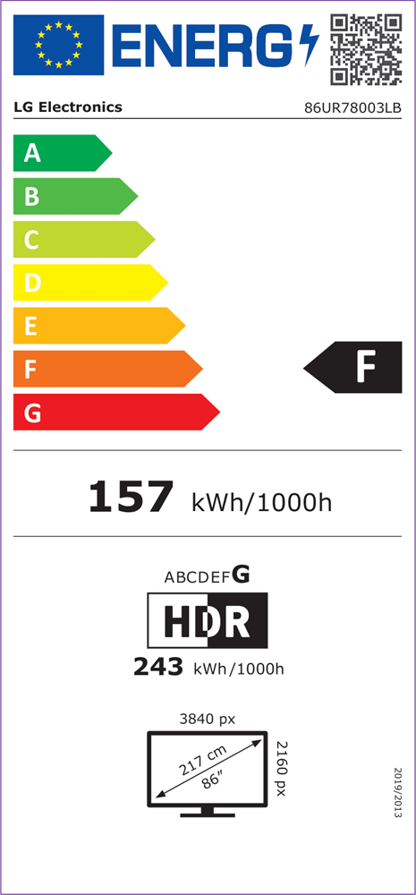 LG 86" 86UR78003LB 4K UHD Smart LED TV
