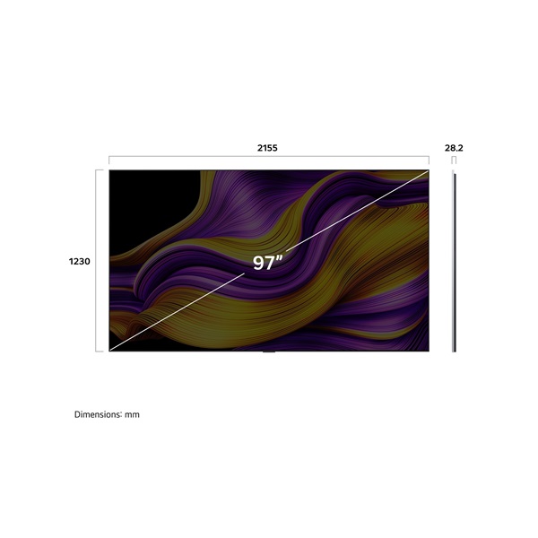 LG 97" OLED97G51LW 4K UHD AI Smart Gamer OLED evo TV