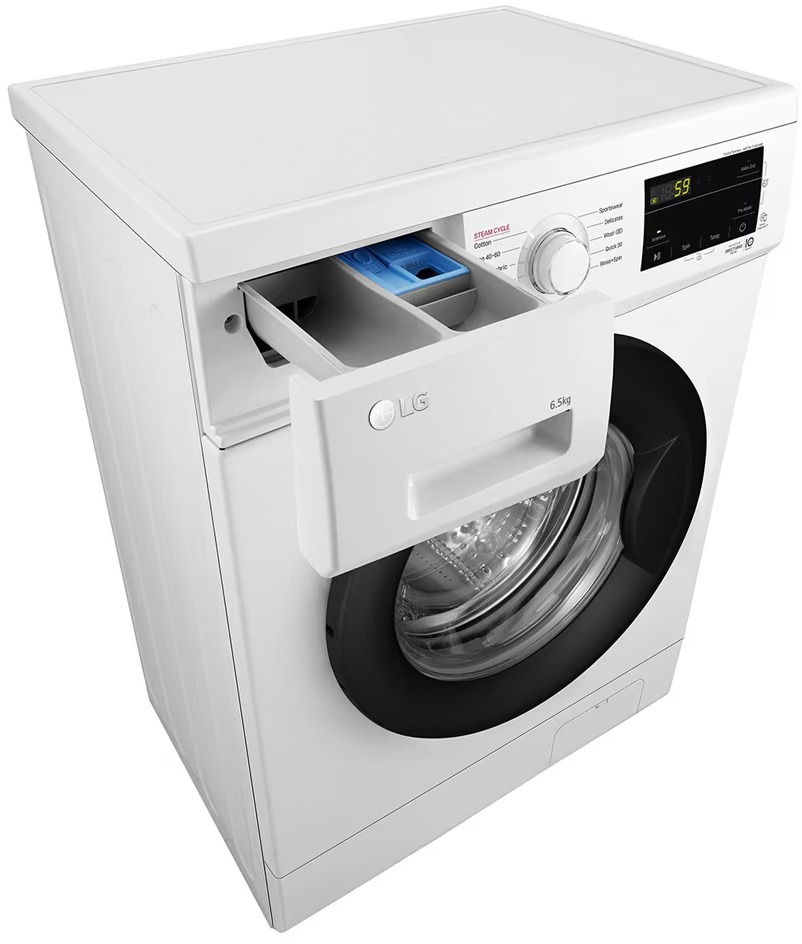LG F2J3WSBWE fehér, elöltöltős, max.1200ford., 6,5 kg, mosógép