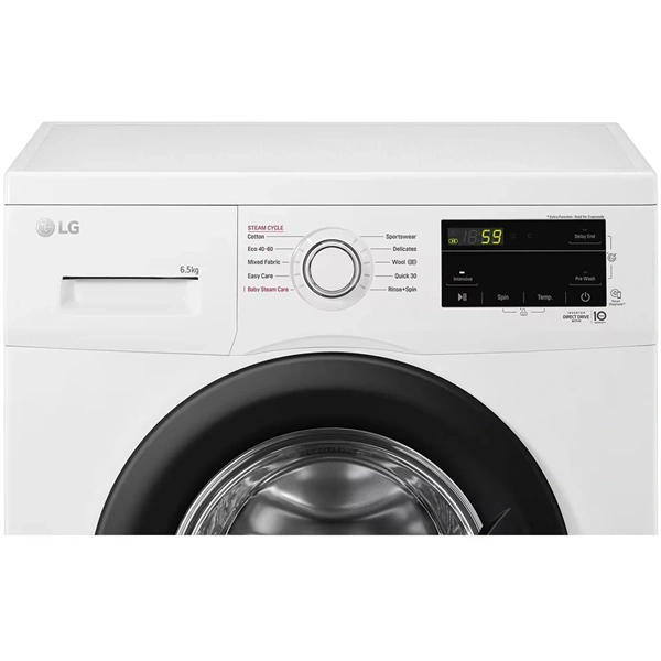 LG F2J3WSBWE fehér, elöltöltős, max.1200ford., 6,5 kg, mosógép (Újszerű)