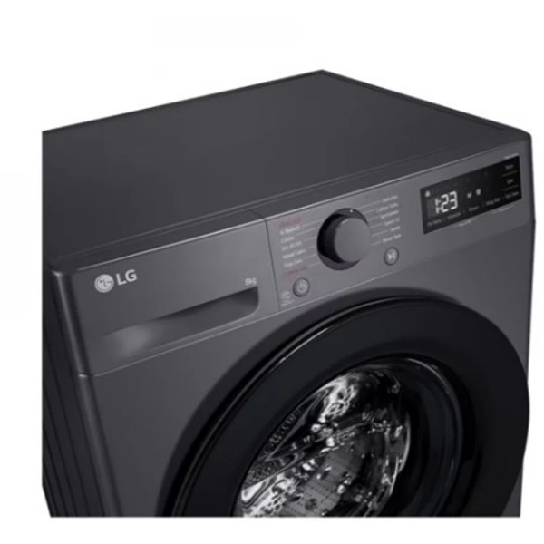 LG F2WR508SBM inox, elöltöltős, keskeny, max.1200ford., 8 kg, mosógép (Újszerű)