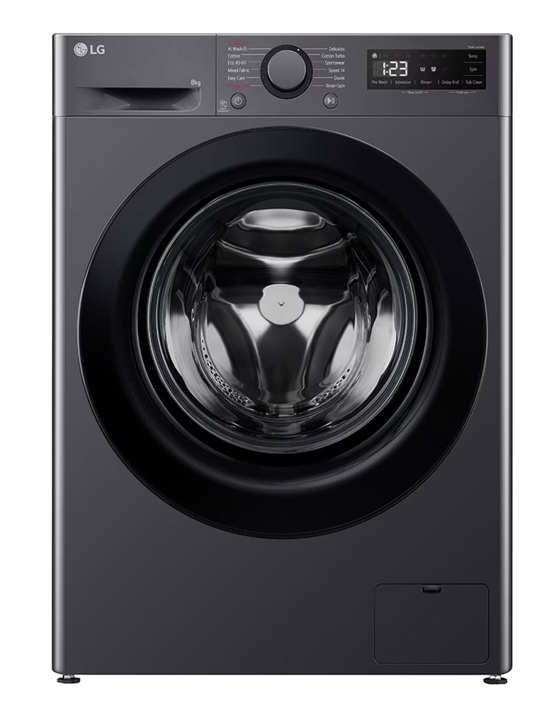 LG F2WR508SBM inox, elöltöltős, keskeny, max.1200ford., 8 kg, mosógép (Újszerű)