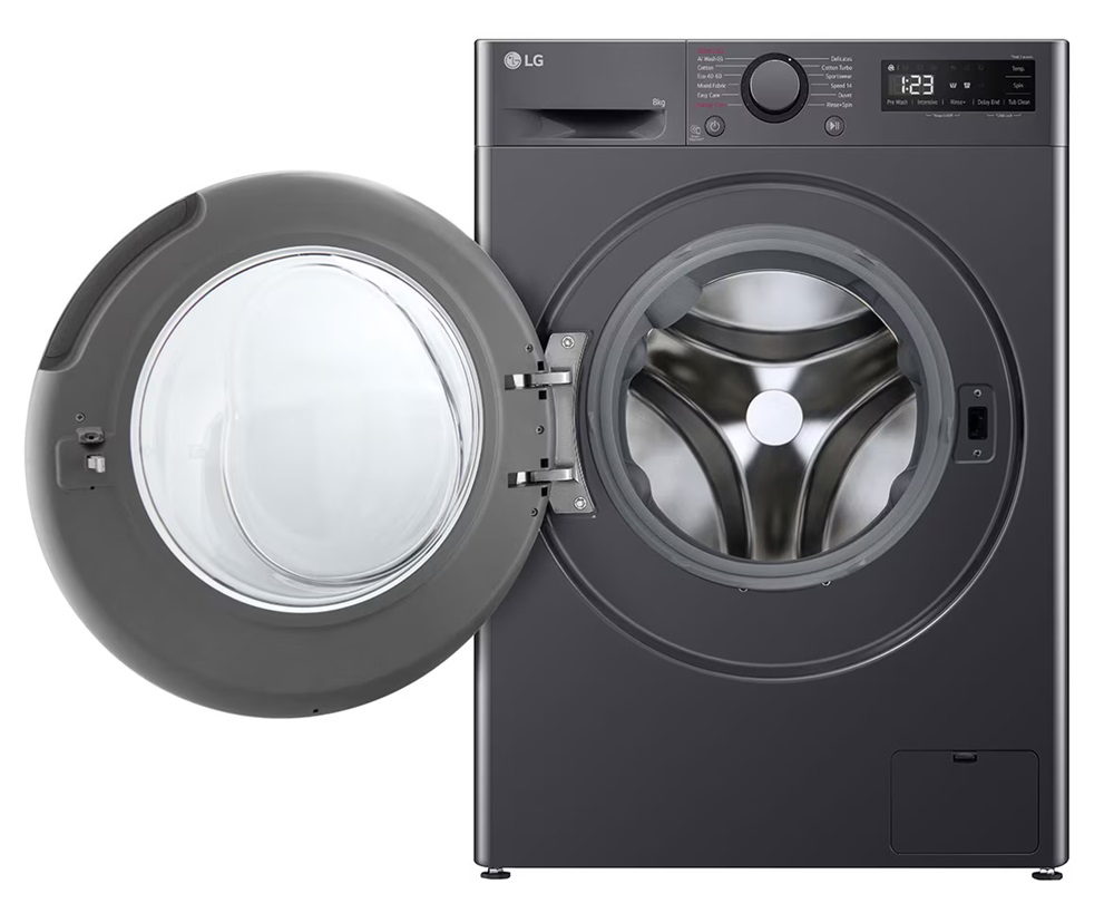 LG F2WR508SBM inox, elöltöltős, keskeny, max.1200ford., 8 kg, mosógép (Újszerű)