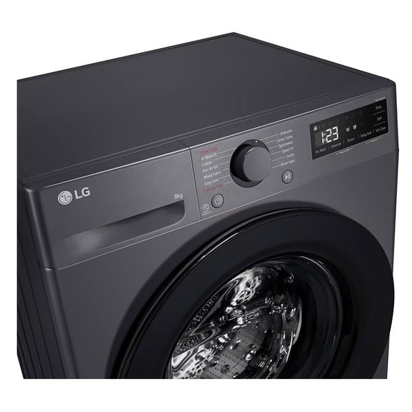 LG F2WR508SBM inox, elöltöltős, keskeny, max.1200ford., 8 kg, mosógép (Újszerű)