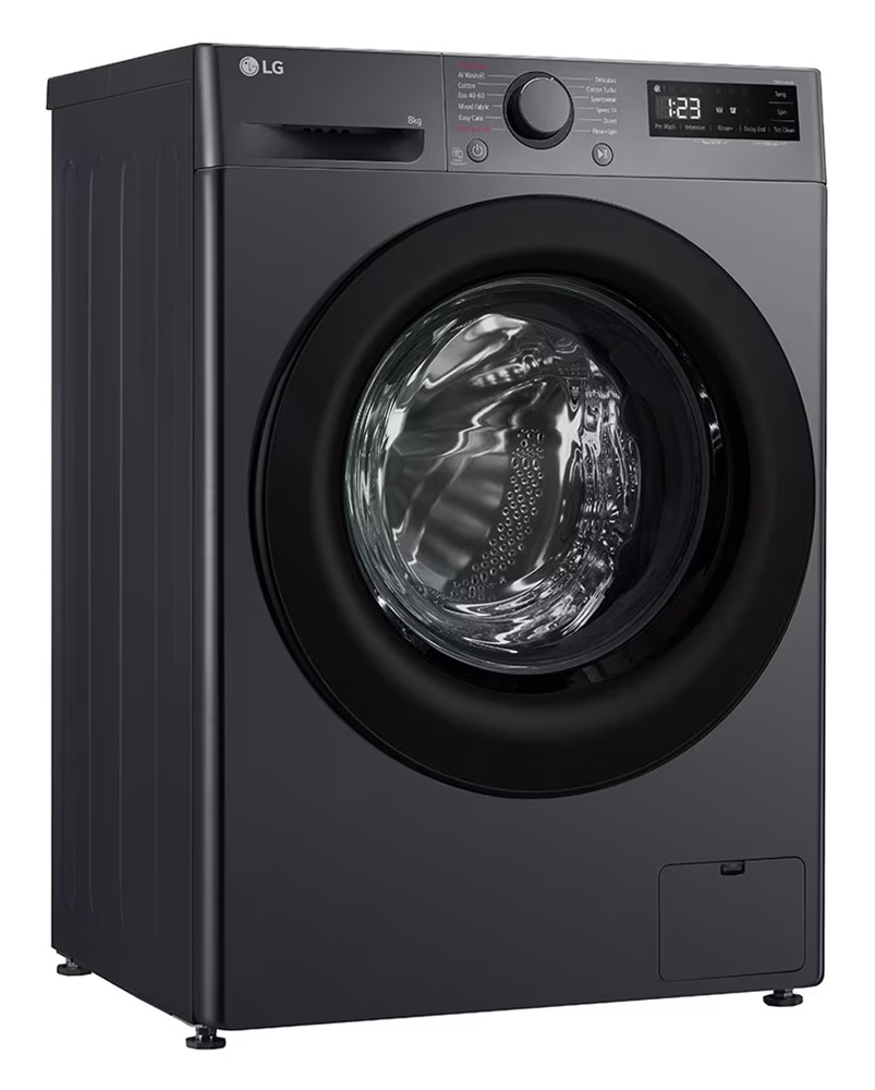 LG F2WR508SBM inox, elöltöltős, keskeny, max.1200ford., 8 kg, mosógép (Újszerű)