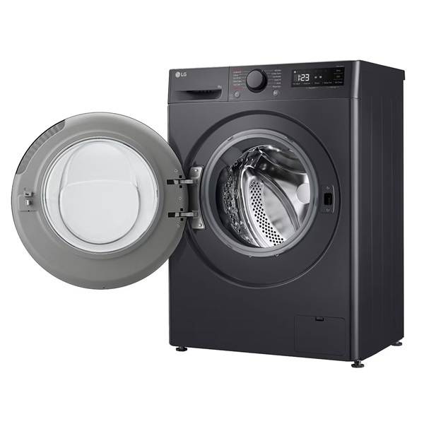 LG F2WR508SBM inox, elöltöltős, keskeny, max.1200ford., 8 kg, mosógép (Újszerű)