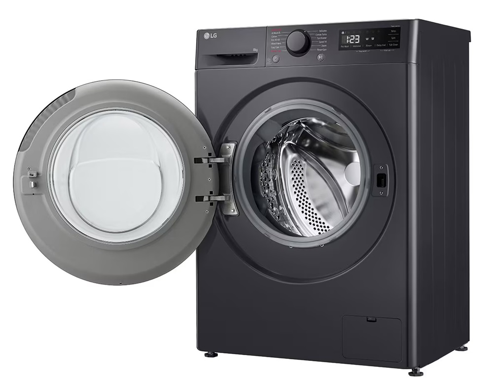 LG F2WR508SBM inox, elöltöltős, keskeny, max.1200ford., 8 kg, mosógép (Újszerű)
