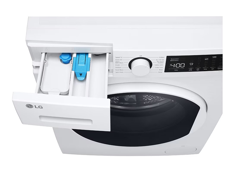 LG F2WT208S0E fehér, elöltöltős, max.1200ford., 8 kg, mosógép