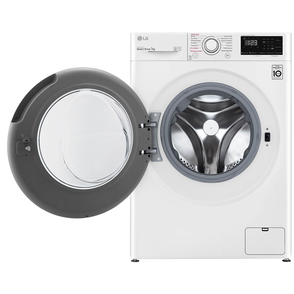 LG F2WV3S7S3E fehér, elöltöltős, keskeny, max.1200ford., 7 kg, mosógép