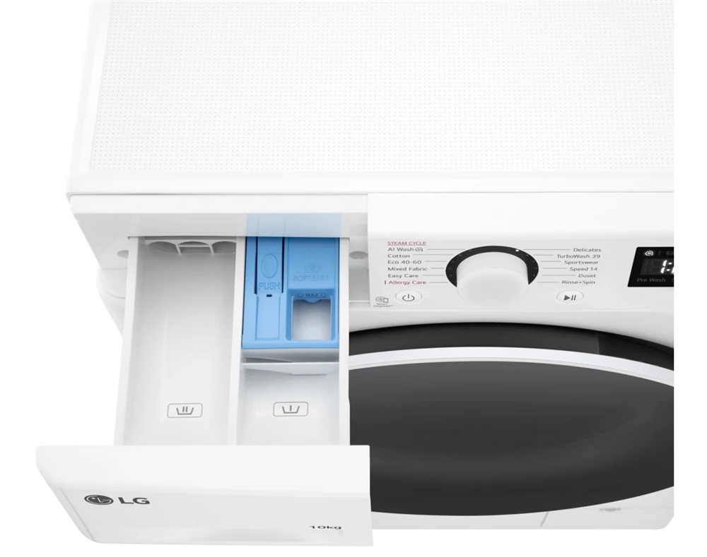 LG F4WR510S0W fehér, elöltöltős, max.1400ford., 10 kg, mosógép