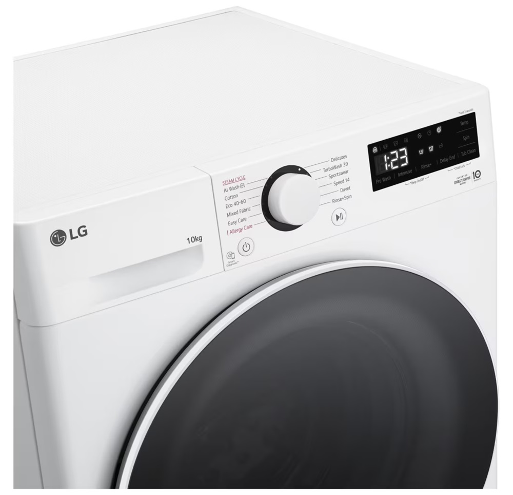 LG F4WR510S0W fehér, elöltöltős, max.1400ford., 10 kg, mosógép