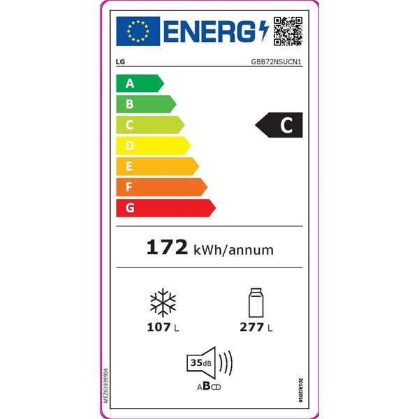 LG GBB72NSUCN1 inox alulfagyasztós hűtőszekrény (Újszerű)