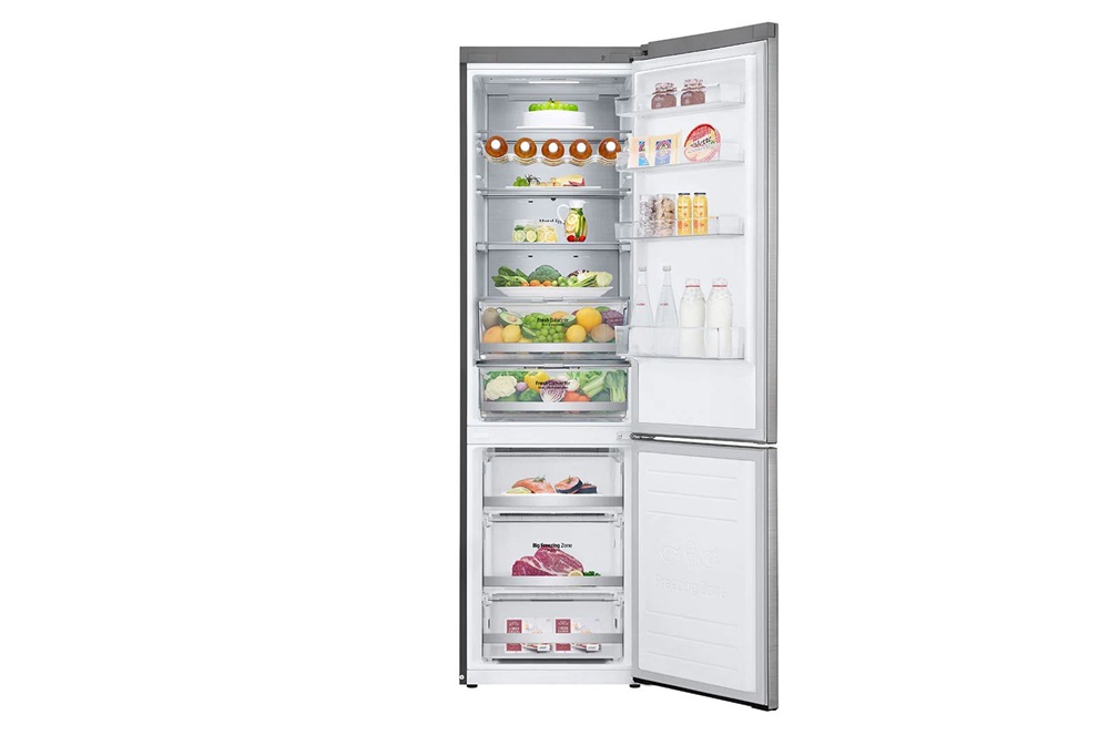 LG GBB92STABP inox, alulfagyasztós, Hűtő:277L, Fagyasztó:107L, DoorCooling + LINEAR Cooling hűtőszekrény