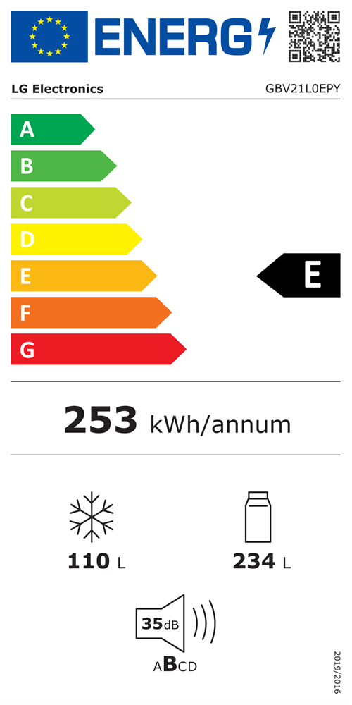 LG GBV21L0EPY ezüst, alulfagyasztós, Hűtő:234L, Fagyasztó:110L, DoorCooling + LINEAR Cooling hűtőszekrény