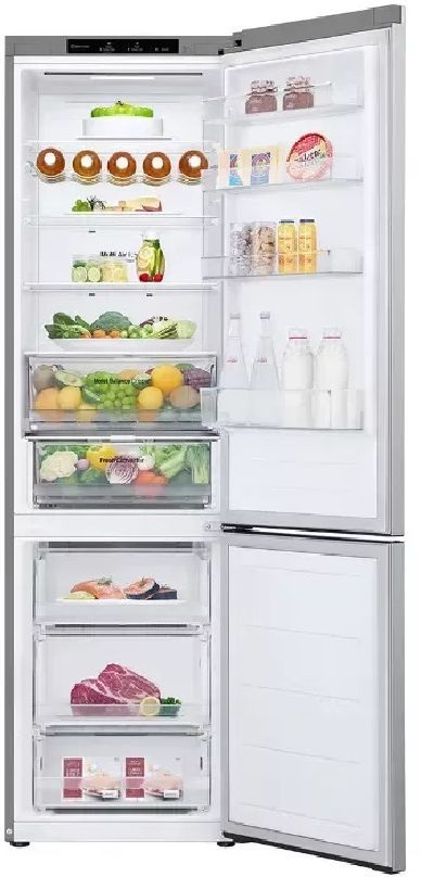 LG GBV3200CPY mattezüst, alulfagyasztós, Hűtő:277L, Fagyasztó:110L, DoorCooling hűtőszekrény (Újszerű)