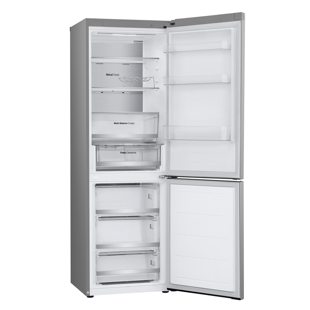 LG GBV5150DPY hamvasezüst, alulfagyasztós, Hűtő:234L, Fagyasztó:110L, DoorCooling + LINEAR Cooling hűtőszekrény