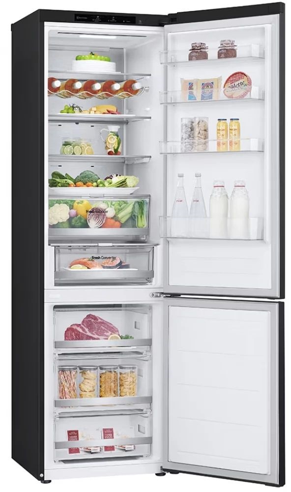 LG GBV7280CEV fekete, alulfagyasztós, Hűtő:277L, Fagyasztó:110L, DoorCooling hűtőszekrény