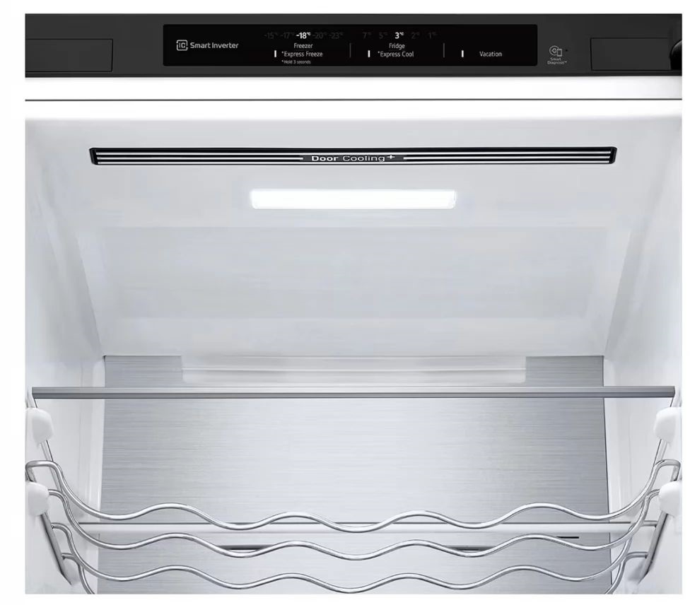 LG GBV7280CEV fekete, alulfagyasztós, Hűtő:277L, Fagyasztó:110L, DoorCooling hűtőszekrény