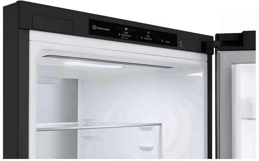 LG GBV7280CEV fekete, alulfagyasztós, Hűtő:277L, Fagyasztó:110L, DoorCooling hűtőszekrény
