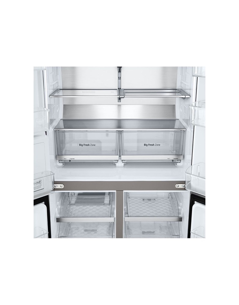 LG GMG960MBEE metál, négyajtós, Hűtő:364L, Fagyasztó:274L, DoorCooling + LINEAR Cooling hűtőszekrény