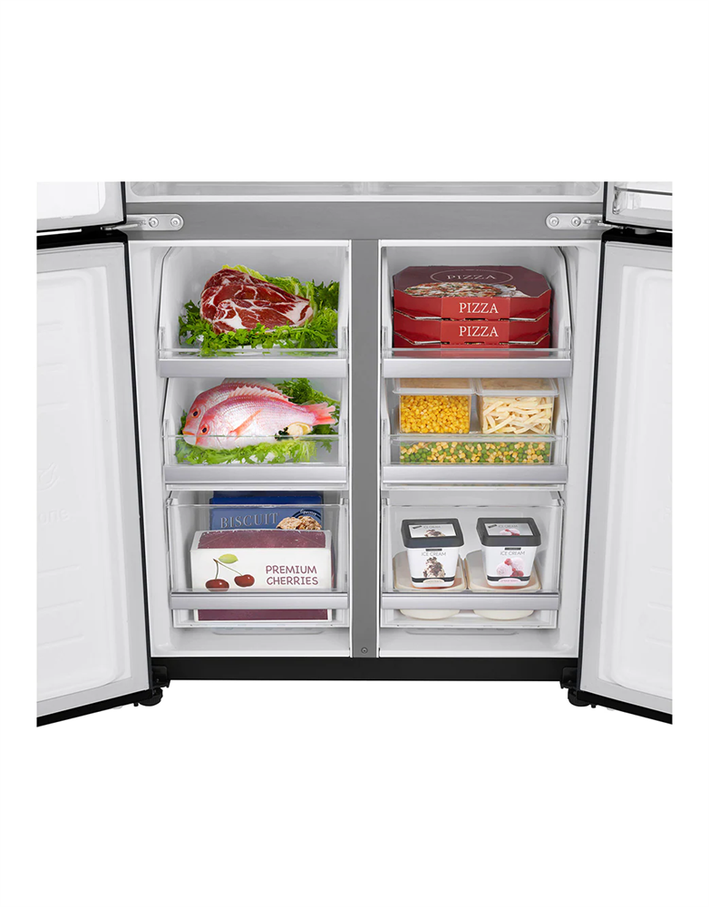 LG GMX844MC6F fekete, Side-by-Side, Hűtő:288L, Fagyasztó:220L, No frost hűtőszekrény
