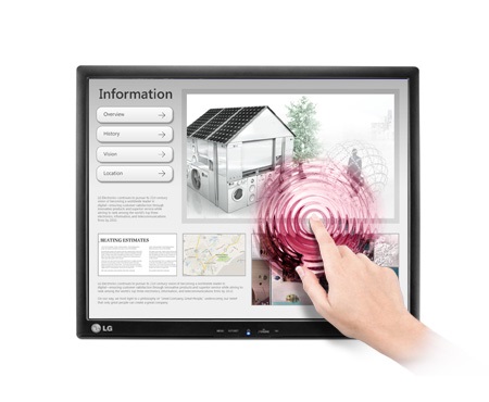LG 17" 17MB15T-B SXGA VGA fekete LCD érintőképernyős monitor