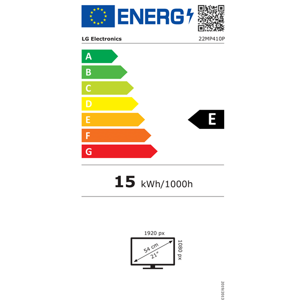 LG 22" 22MP410P-B FHD VA HDMI/VGA gamer monitor