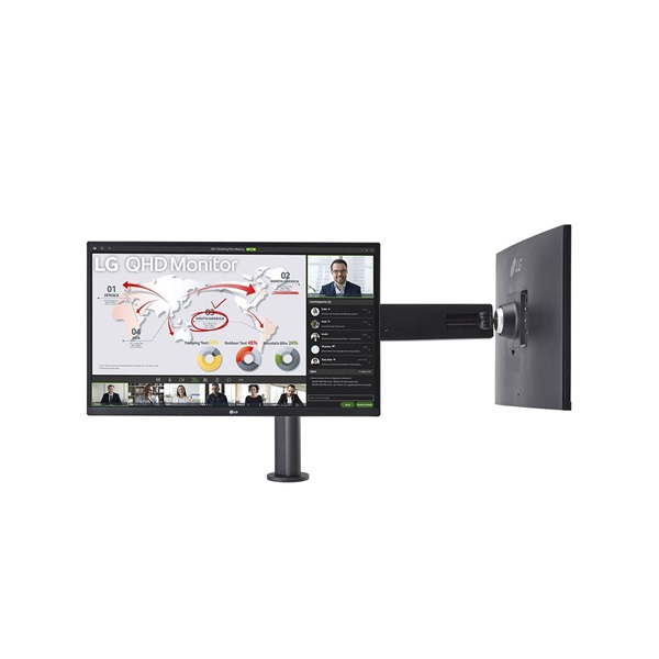 LG 27" Ergonomic 27QP88DP-BS Dual QHD IPS HDMI/DP/USB-C monitor