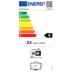 LG 34" 34GN850P-B UWQHD IPS 160Hz HDMI/DP/USB ívelt gamer monitor