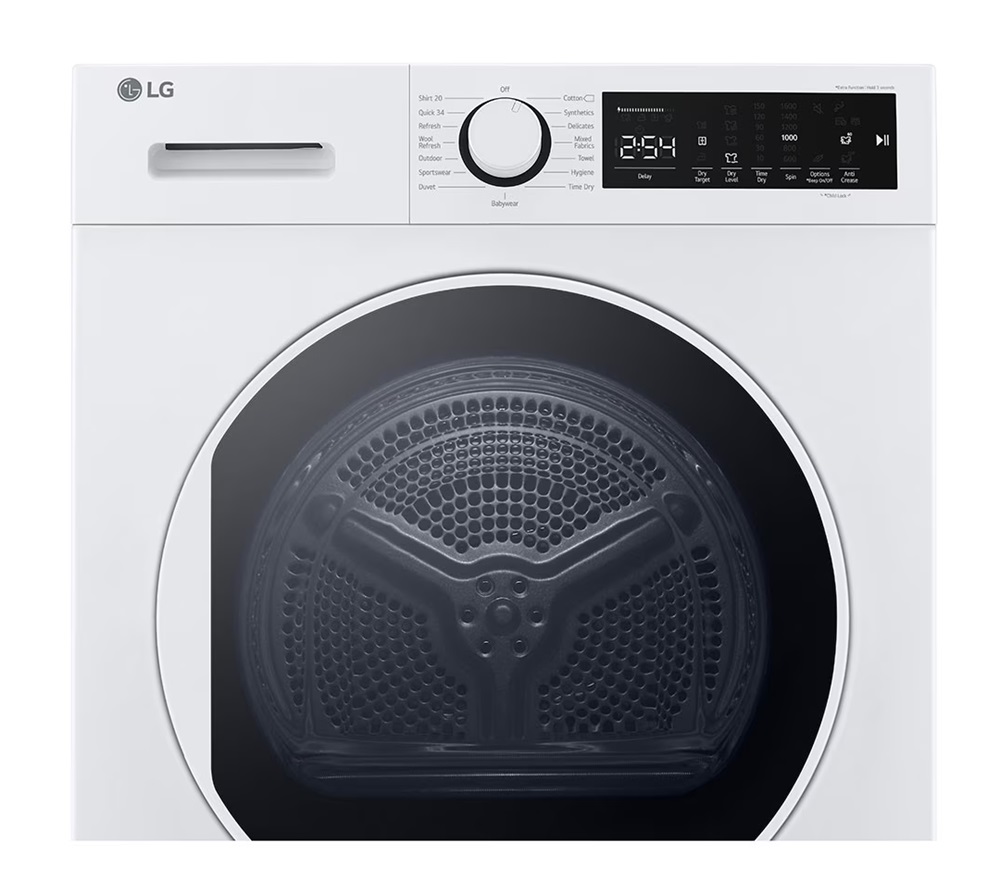 LG RH80T2AP6M fehér, 8 kg, hőszivattyús, szárítógép