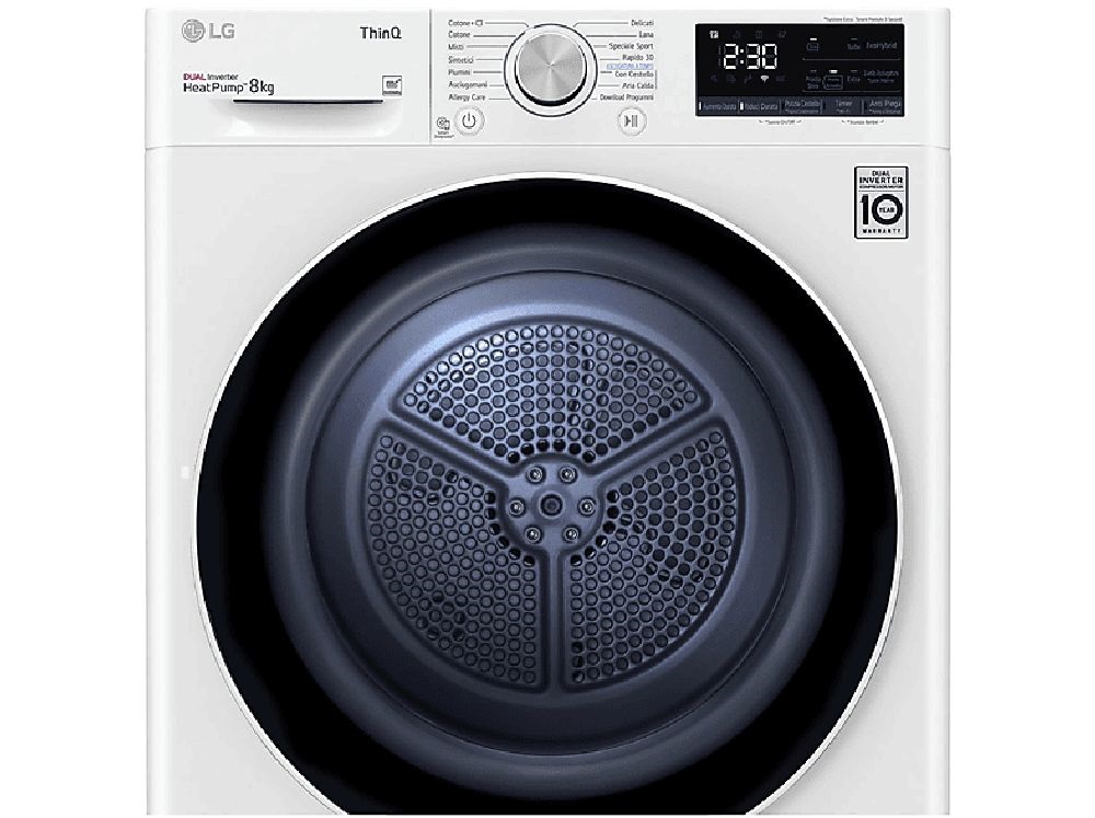 LG RH80V3AV6N fehér, 8 kg, hőszivattyús, szárítógép