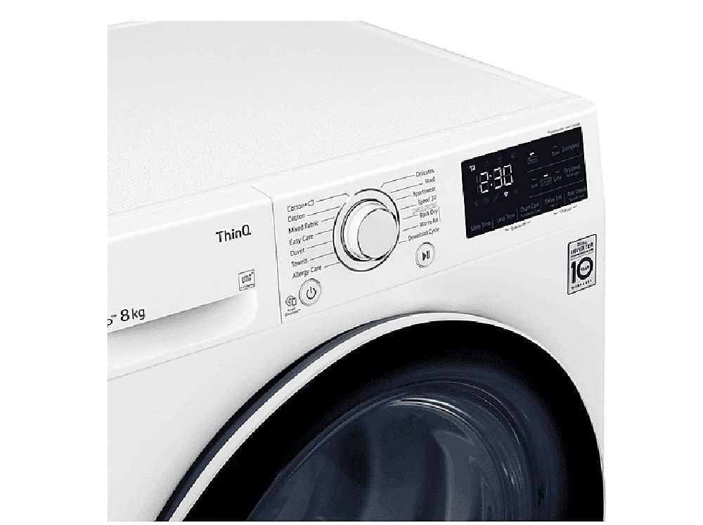 LG RH80V3AV6N fehér, 8 kg, hőszivattyús, szárítógép