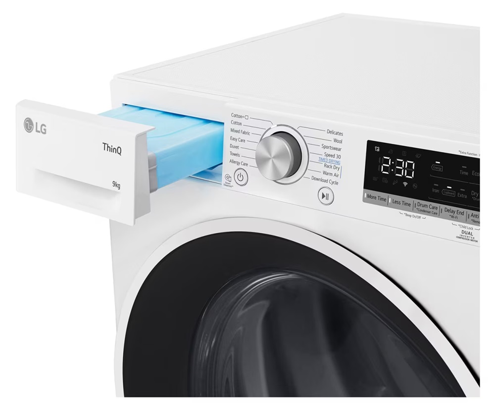 LG RH90V5AV6N fehér, 9 kg, hőszivattyús, szárítógép