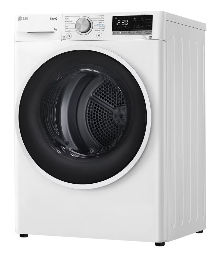 LG RH90V5AV6N fehér, 9 kg, hőszivattyús, szárítógép