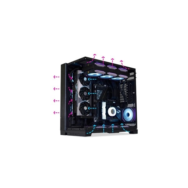 LIAN LI O11DEXL-1X Upright fekete GPU keret