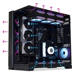 LIAN LI O11DEXL-1X Upright fekete GPU keret
