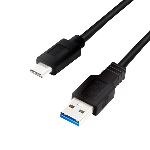 LOGILINK CU0171 LOGILINK - USB 3.2 Gen1x1 USB-A male to USB-C male, black, 3m kábel