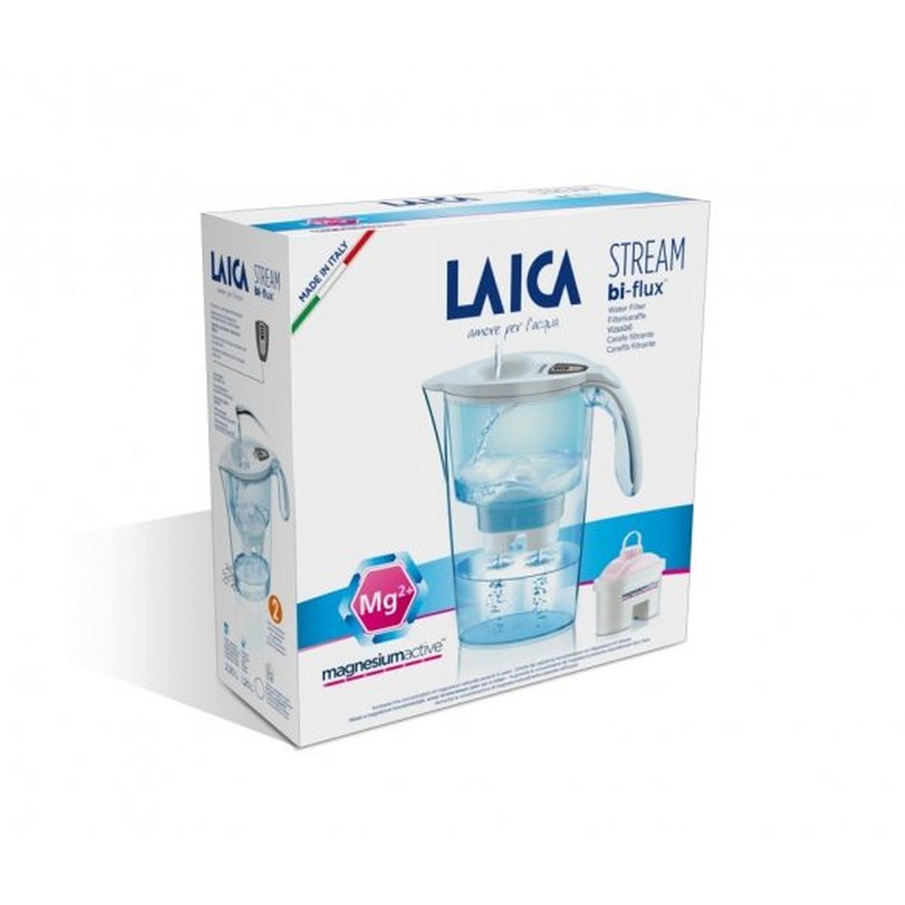 Laica J31DF Magnézium Active elektronikus kijelzővel fehér vízszűrő kancsó