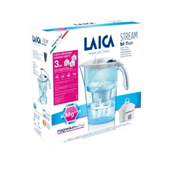 Laica J31EC05 Stream Line mechanikus kijelzővel fehér vízszűrő kancsó + 3db magnezium active bi-flux szűrő