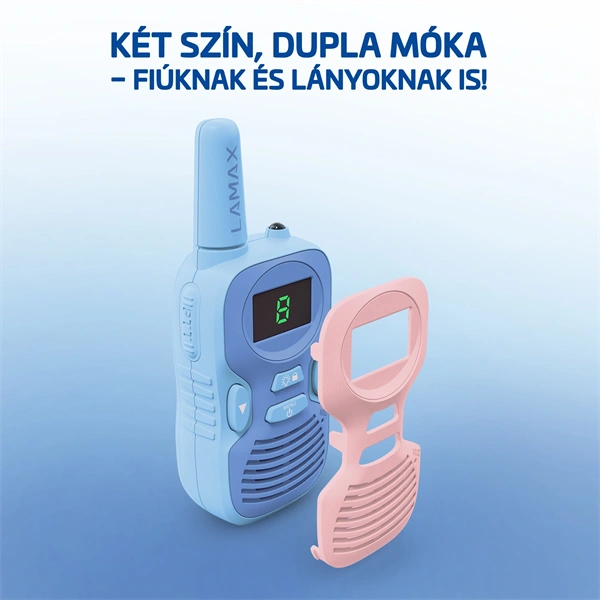 Lamax TalkieKid1 kék/rózsaszín walkie talkie