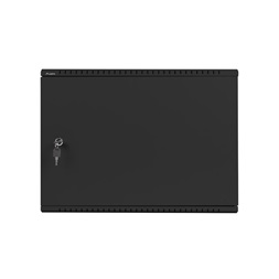 Lanberg 19" 4U+3U SZÉL:540mm MÉLY:200mm MAG:400mm fémajtós fekete fali rack szekrény