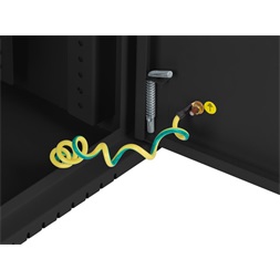 Lanberg 19" 4U+3U SZÉL:540mm MÉLY:200mm MAG:400mm fémajtós fekete fali rack szekrény